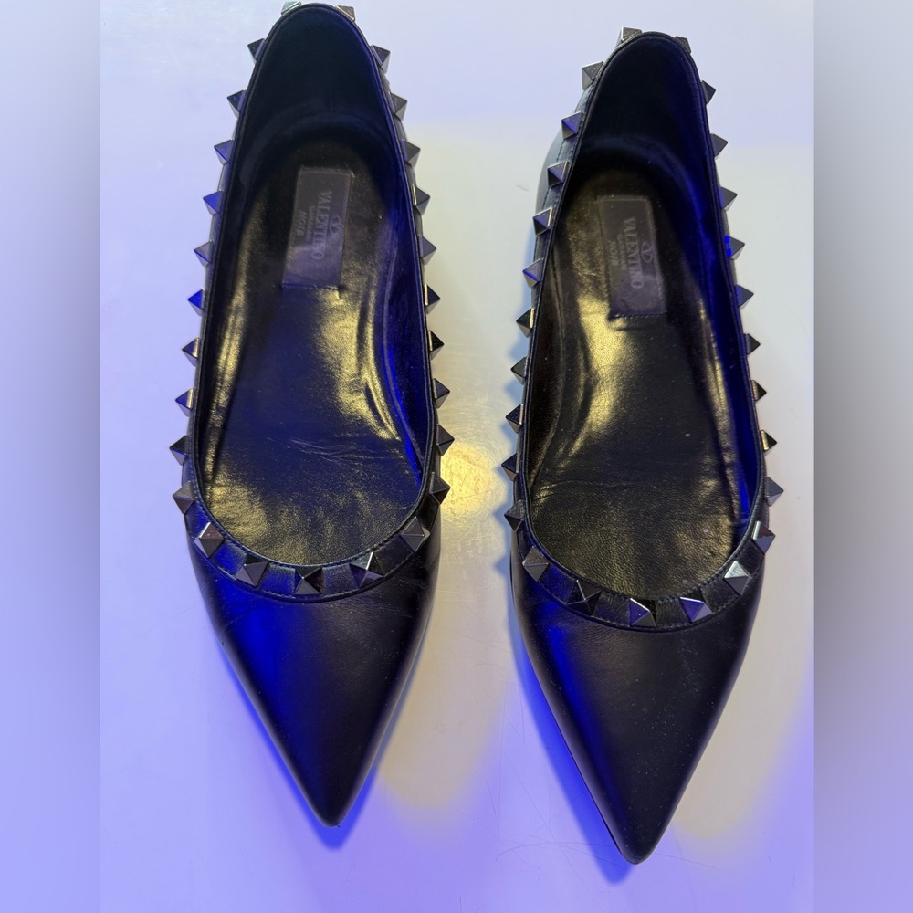 Valentino Black ROCKSTUD  Flats